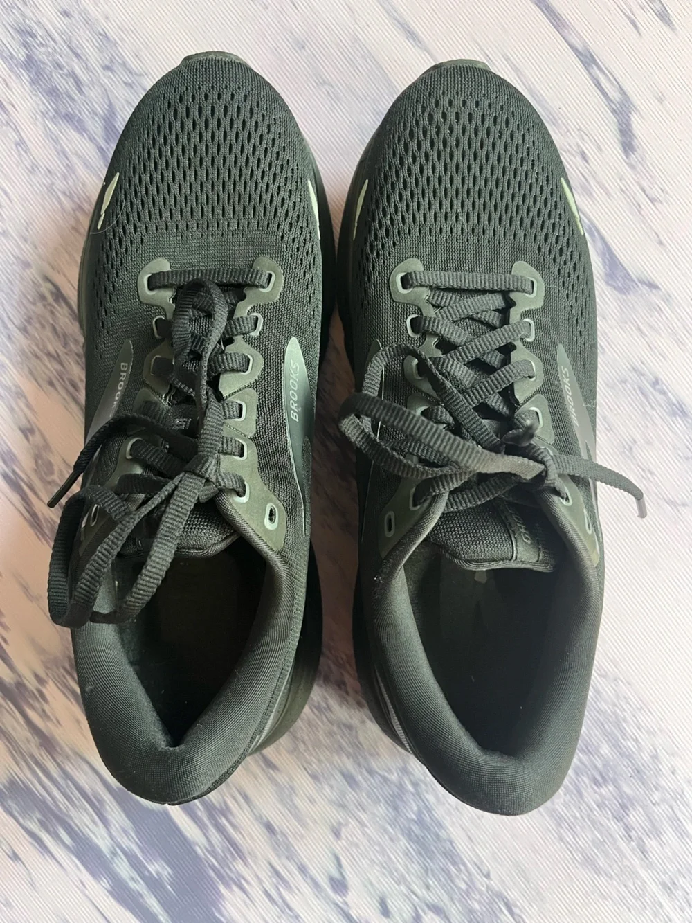 Brooks Running Shoes Womens 9 B Ghost 15 Sneakers Black Lace Up